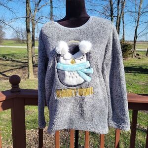 Secret Treasure Ladies Fleece Pajamas Top, Penquin, Med